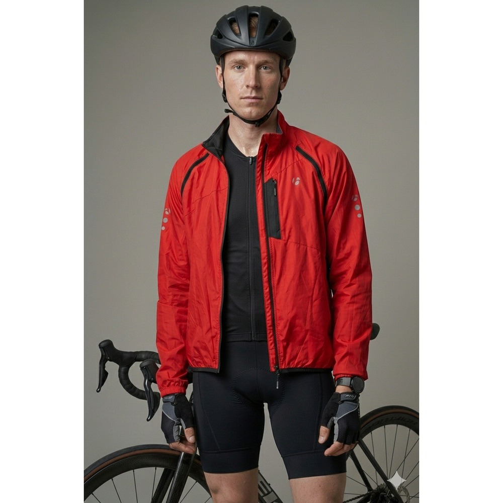 Bontrager Race Convertible Windshell‎ Cycling Jacket Red Mens Medium 11712